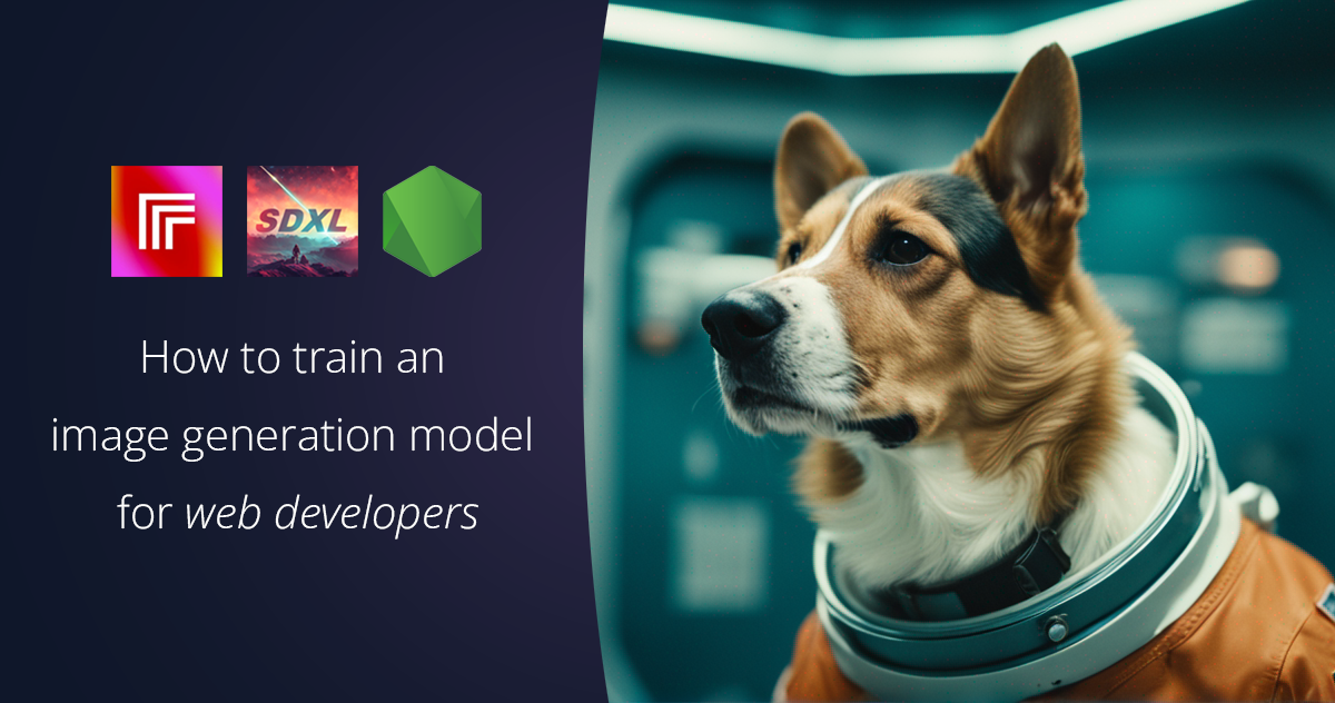 Header image generated with the fine-tuned SDXL model showing a corgi in a space suit.
